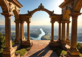 Diederichstempel: Aussichtspavillons über der Wupper
