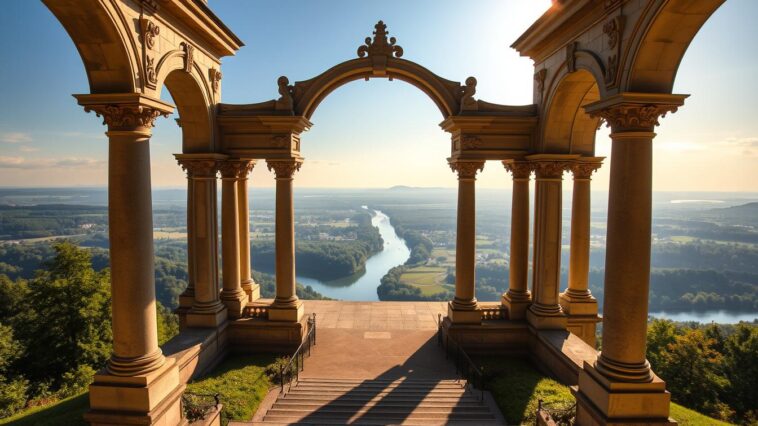 Diederichstempel: Aussichtspavillons über der Wupper