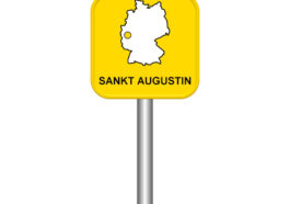 Sankt Augustin in NRW –Ortseingangsschild